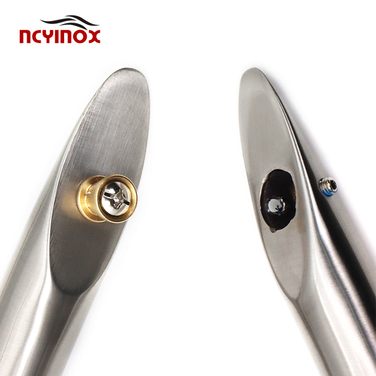 316 Stainless Steel Crescent Style Back-to-Back Curved Pull Handle for Main Door Wooden Door
