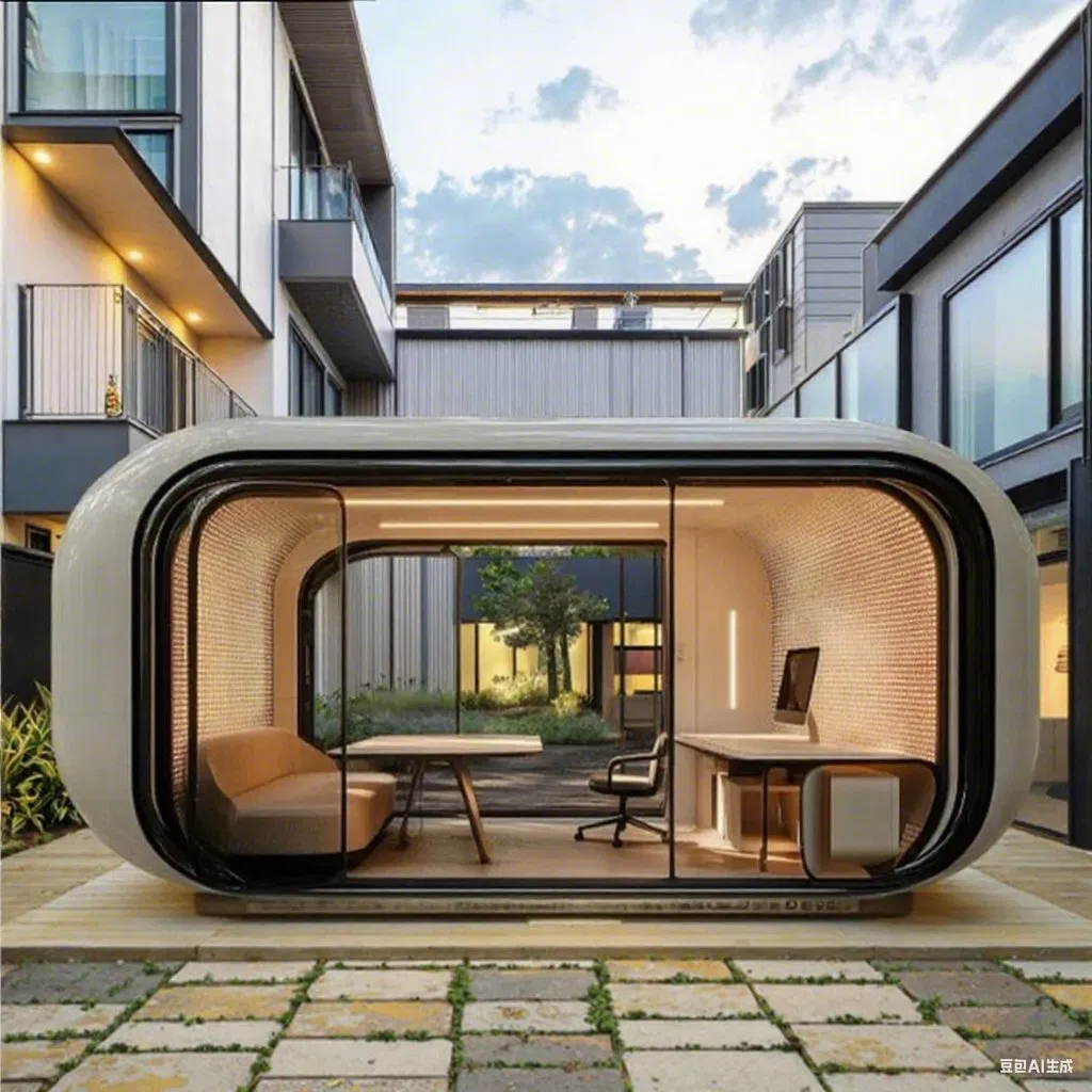 Luxury Modern Modular Mobile Steel Space Capsule House Prefab Flat Pack Container
