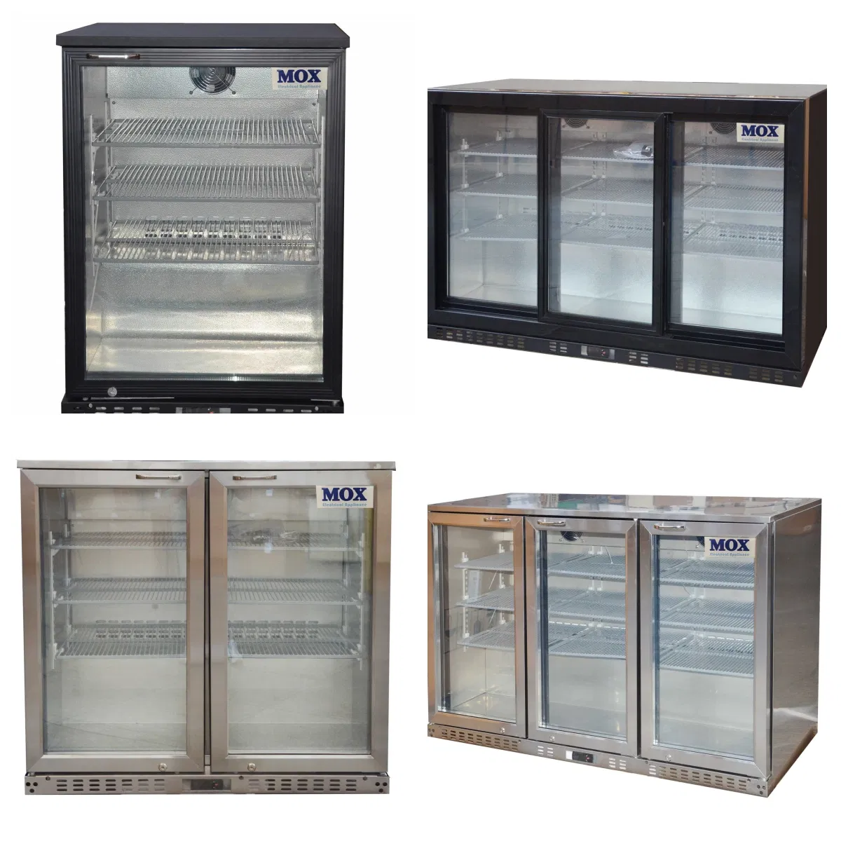 1/2/3 Doors Black Hinged Sliding Door Beer Cooler Hotel Restaurant Backbar Fridge Mini Refrigerator