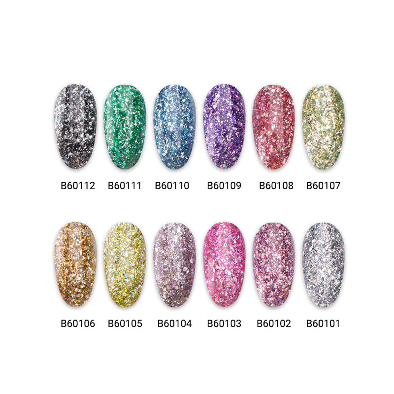 Kerui Diamond Disco No Wipe Glitter Shimmer Top Coat UV Gel Polish
