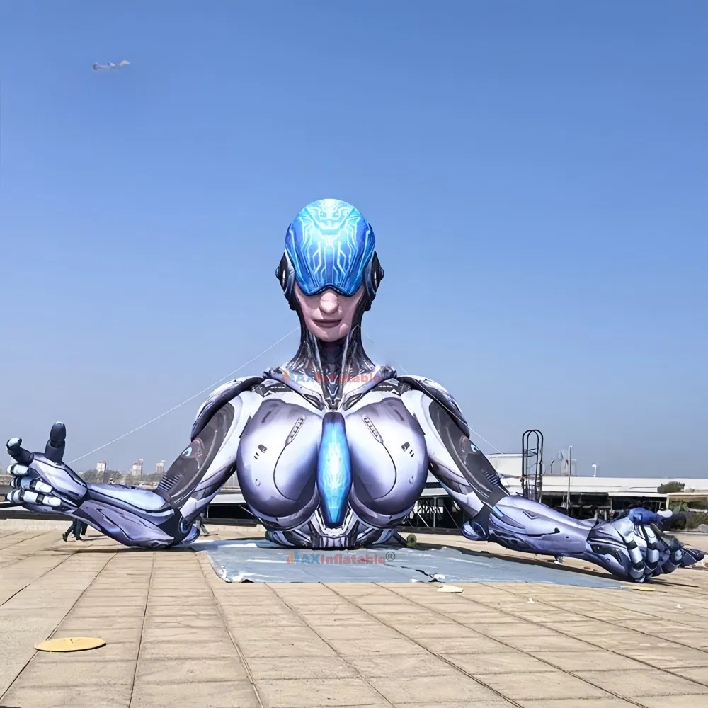 Eye-Catching Giant Inflatable Robot Head for Event Decorations