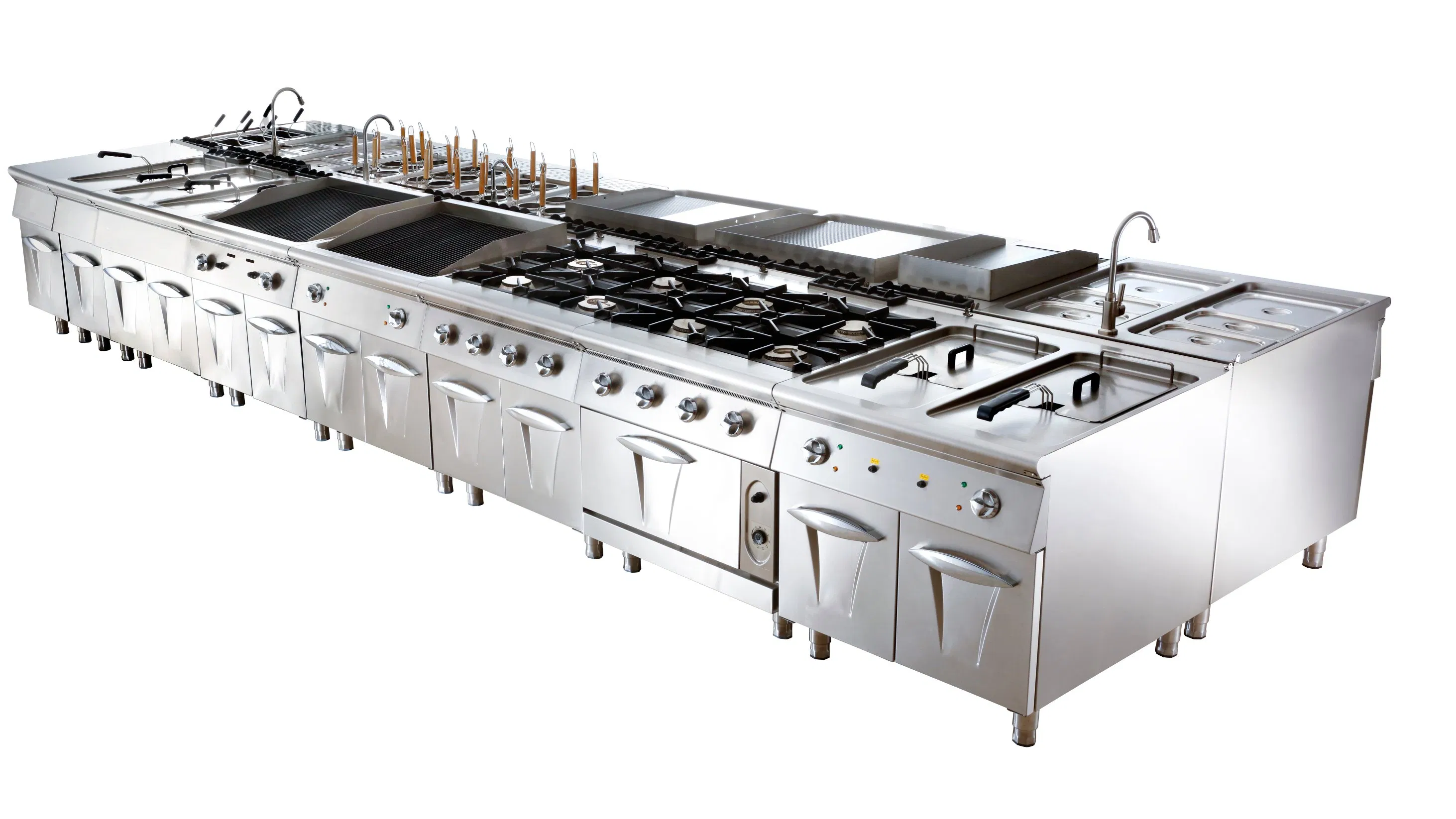 Commercial Electric Double-Tank Fryer with Cabinet