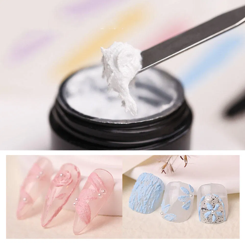 Wash-Free Three-Dimensional Relief Color Painting Sand Feeling Micro Sculpture Black White Gel