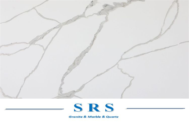 Calacatta White Artificial Quartz Slab for Countertop Top Flooring Indoor Decoration