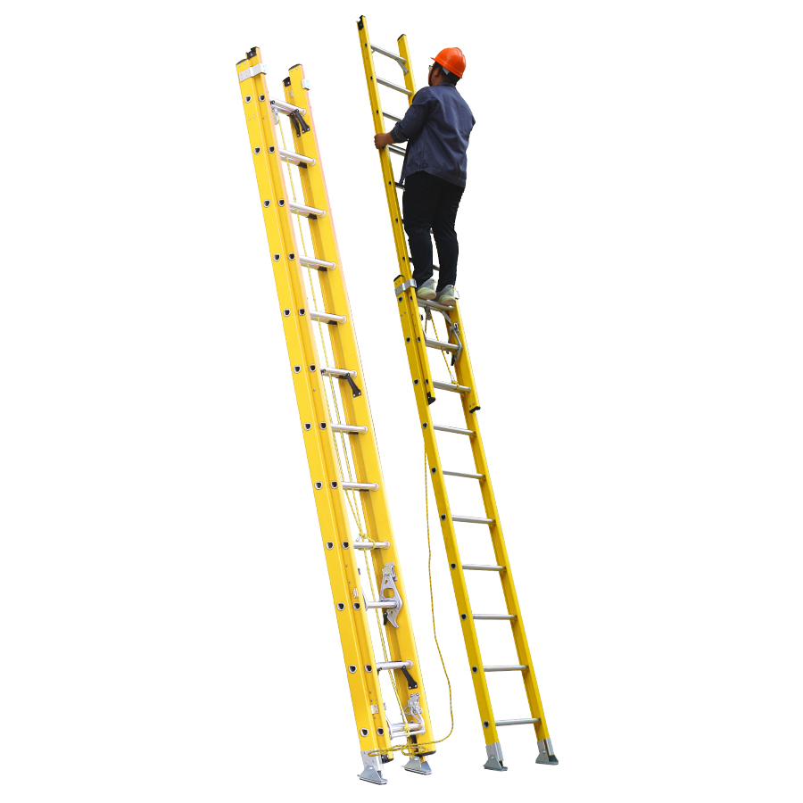 High Quality Good Price Fiberglass Fiber Glass Insulated Extension Ladder