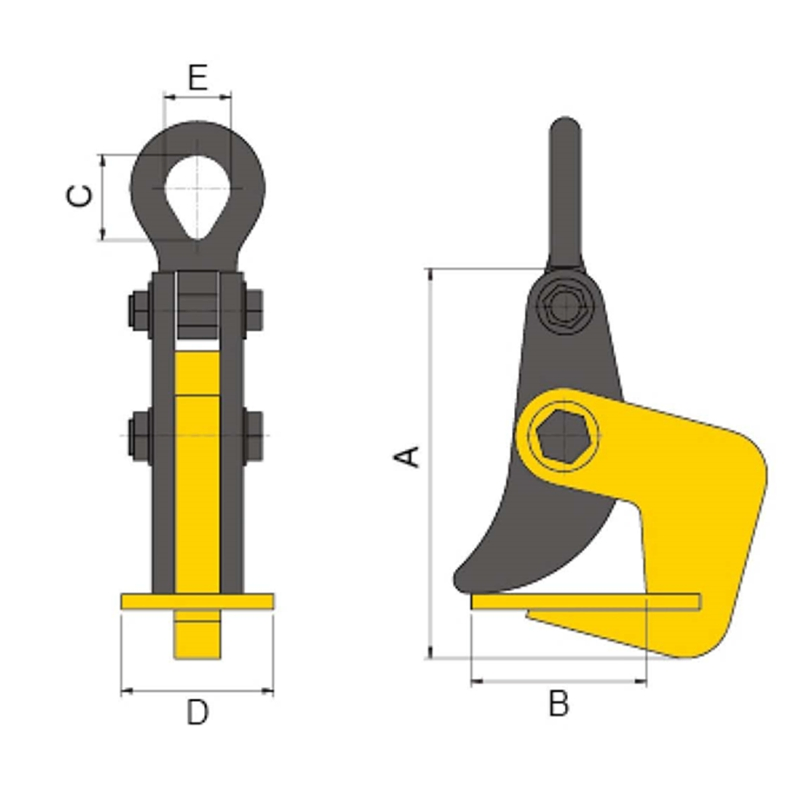 Tch1t Industry Standard Horizontal Plate Clamp