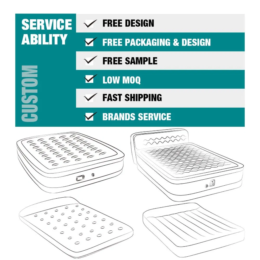 Custom Queen Air Mattresses - OEM Camping Beds with Pump