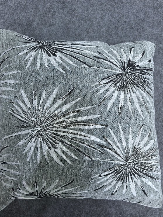 Firework Design Chenille Cushion Covers Back with Velvet