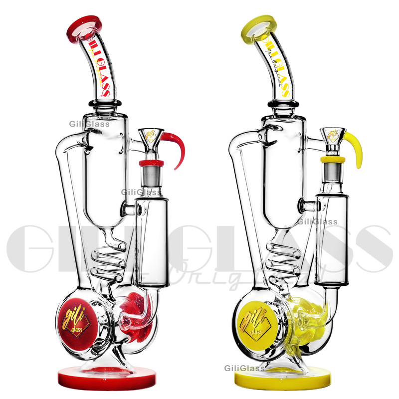 Gili-103 Giliglass 14 Inches Oil Glass Smoking Shisha Hookah Recycler Water Pipe