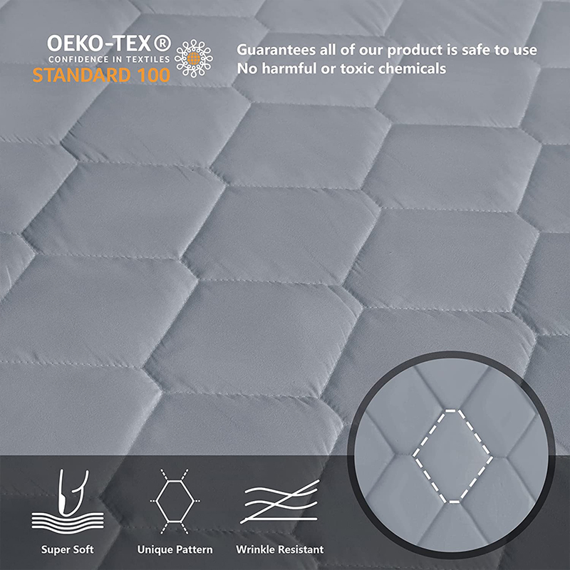 Full Waterproof Mattress Protector Quilted Alternative Filling Mattress Pad Cover