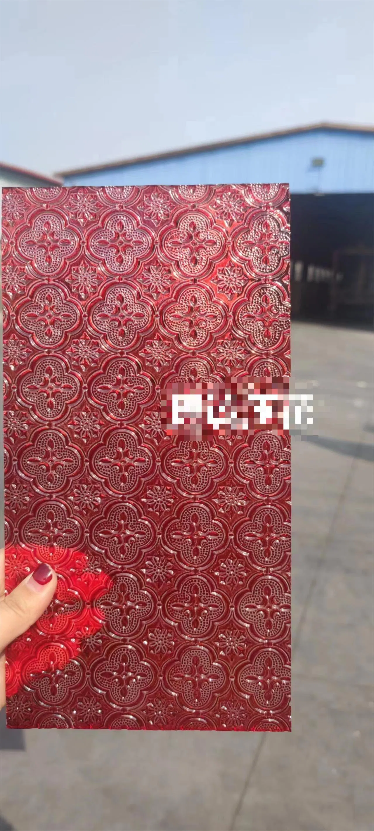 Pink Red Yellow Blue Green Grey Painted Colored Stained Patterned Glass Panels