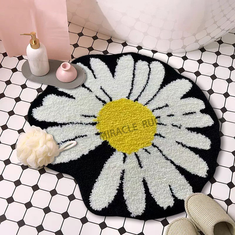 New Arrival Room Rug Fluffy Floral Large Bathroom Rugs Mat Floor Carpet for Bathroom, Bathtub, Shower and Sink