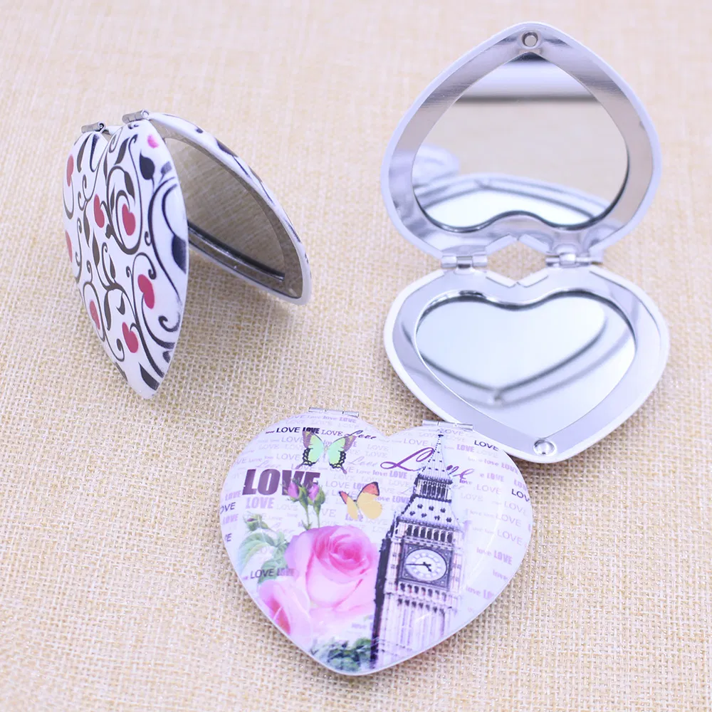 Promotional Mini Metal Pocket Cosmetic Mirror with Logo Printing