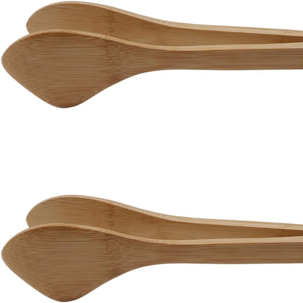 Kitchen Anti Slip Long Toaster Wooden Pliers