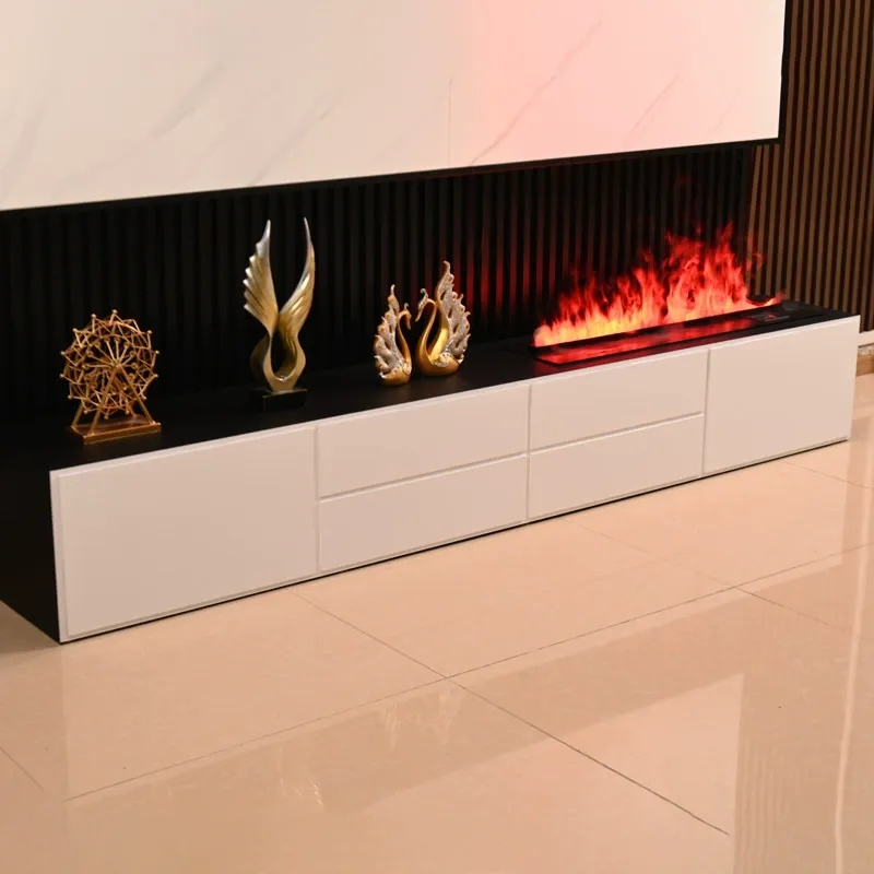Customizable Decorative LED Fire Fireplace TV Stand