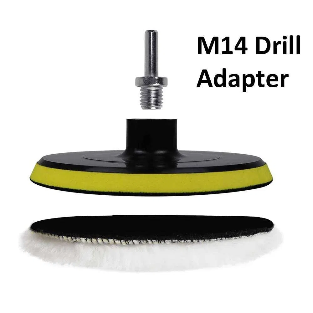 6 PCS Car Detailing Kit Wool Polishing Buffing Pad Polishing Buffing Wheel for Drill Buffer Attachment with M14 Drill Adapter