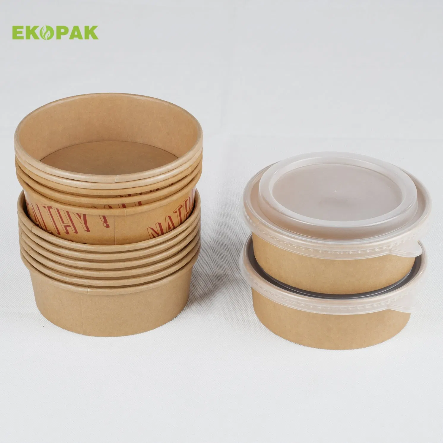 Custom Logo Compostable Disposable Takeaway Salad Bowl with Lid