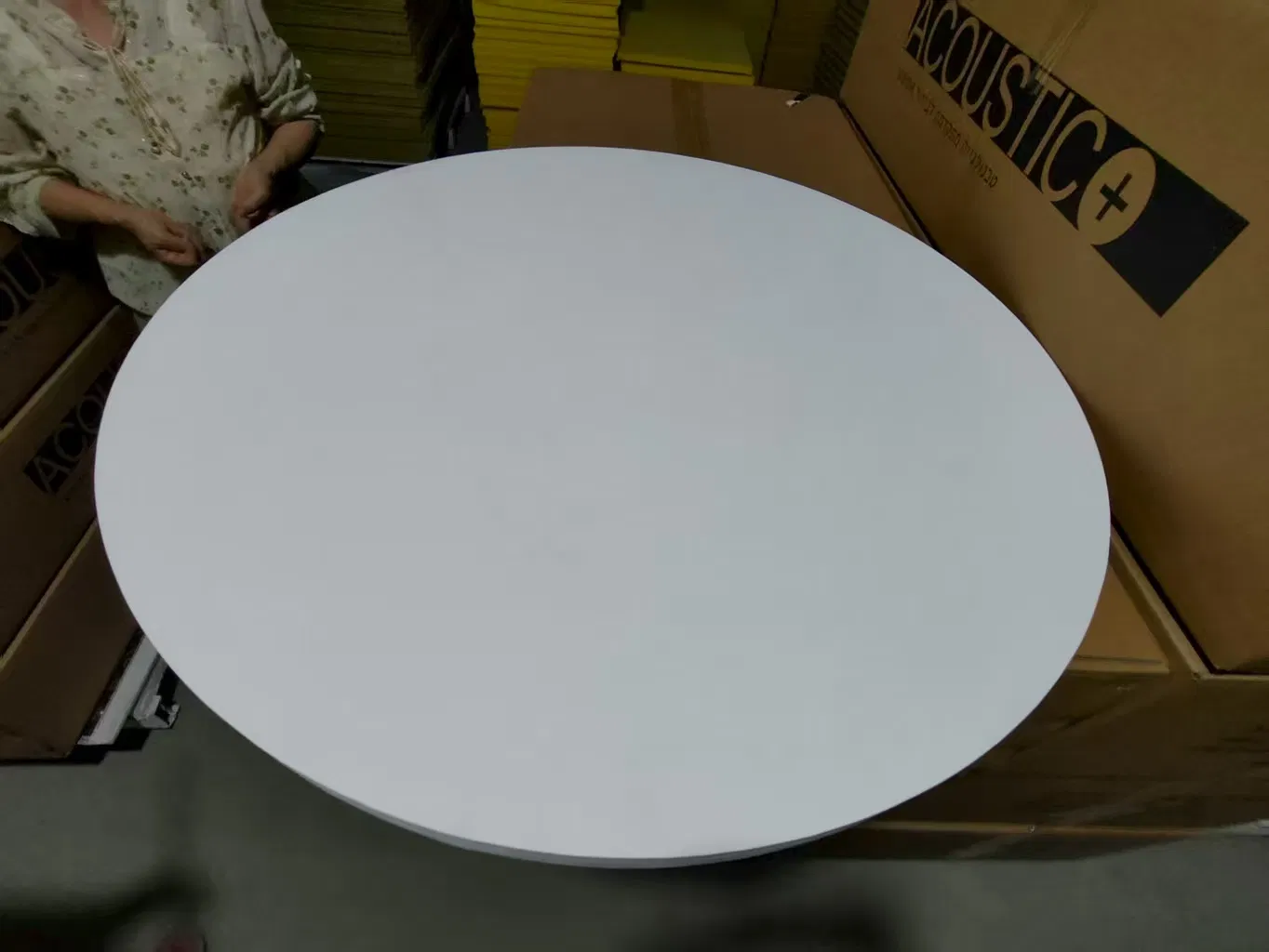 Suspended Round Acoustic Cloud with Premium Fiberglass for Nrc 0.9