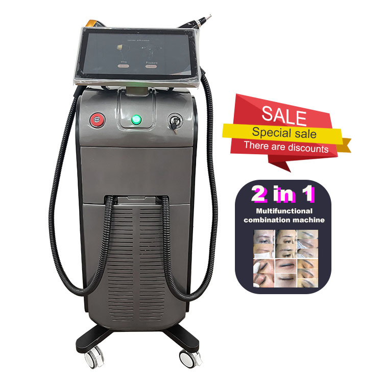 Titanium Alloy 2-in-1 Multi-Function 808nm Laser Beauty Device (Hair Removal Pigment Removal Skin Rejuvenation)