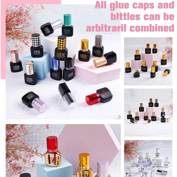 Custom Logo 0.5 1sec Fast Dry Eyelash Extension Glue Waterproof Low Humidity Professional Long Lasting Eyelash Adhesive Glue