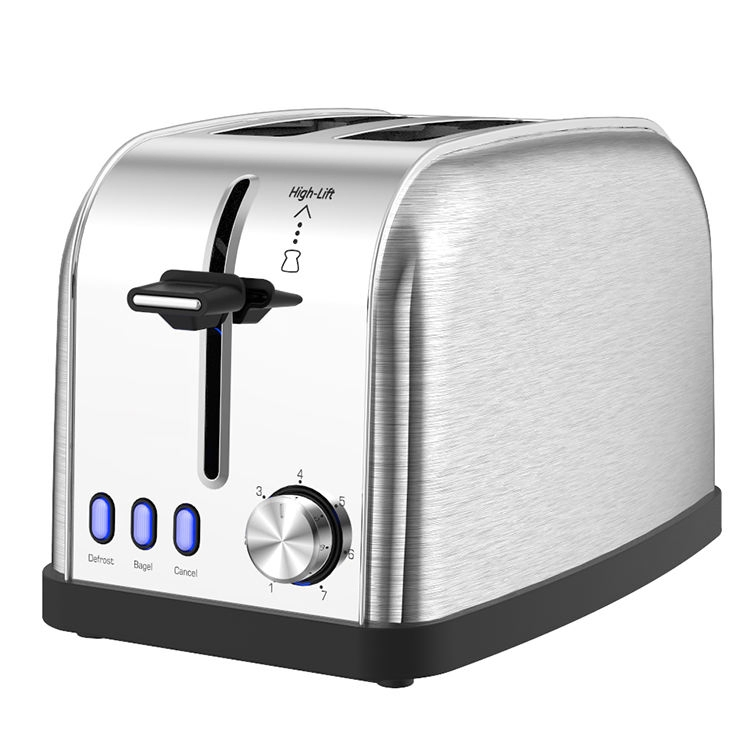 2 Slice Toaster with LCD Display for Countdown and Setting