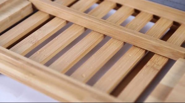 High Quality Extending Sides Bamboo Tray Tablet Holder for Bathroom