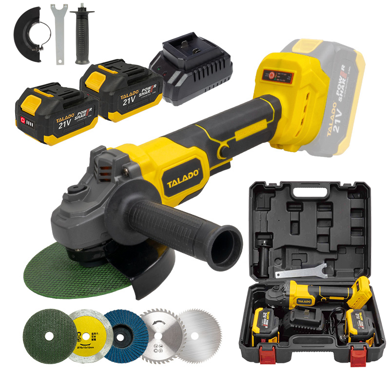 Commercial Grade 21V Brushless Cordless Angle Grinder with High Cutting Speed 7000rpm for Metalwork