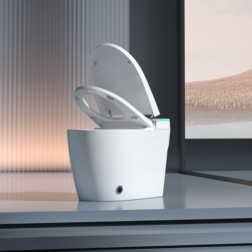 Hot Sale Foot Sensor Flip Heated Seat Bathroom Toilet Automatic Toilet Bowl Ceramic Intelligent Wc Smart Toilet