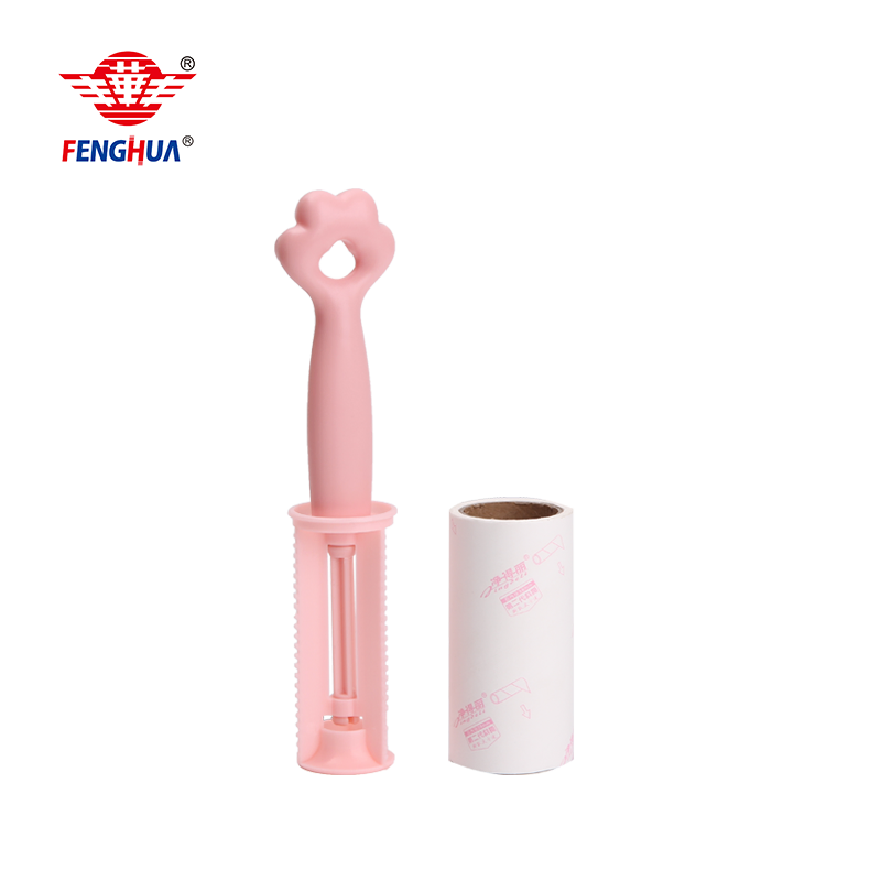 Custom Cute Paw Handle Wide 10cm 30 60 90 100 Sheets Tear Sticky Paper Tape Extra Adhesive Lint Roller for Pet Hair Clothes Dust Bed Cleaning