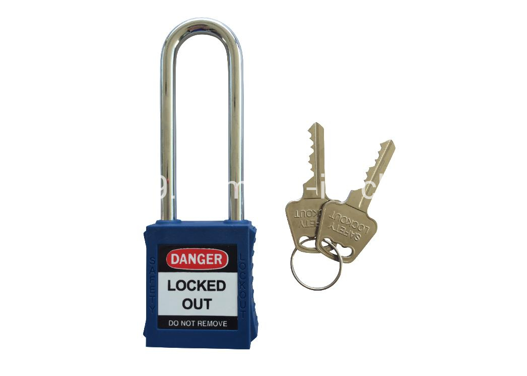 Long Shackle Safety Padlock, Lf-8551 Safety Padlock, 76mm Metal Shackle Safety Padlock