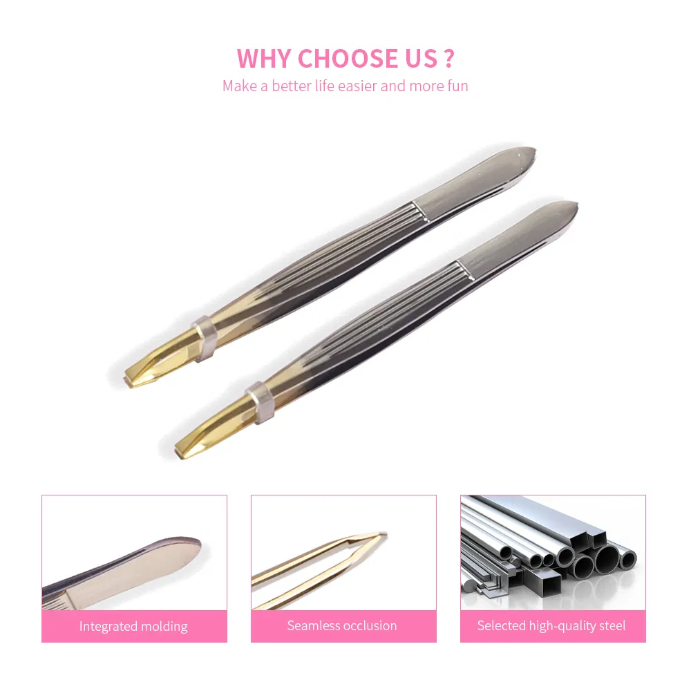 Lash Extension Fiber Tip Tweezers Gold Fiber Tip Eyelash Tweezers