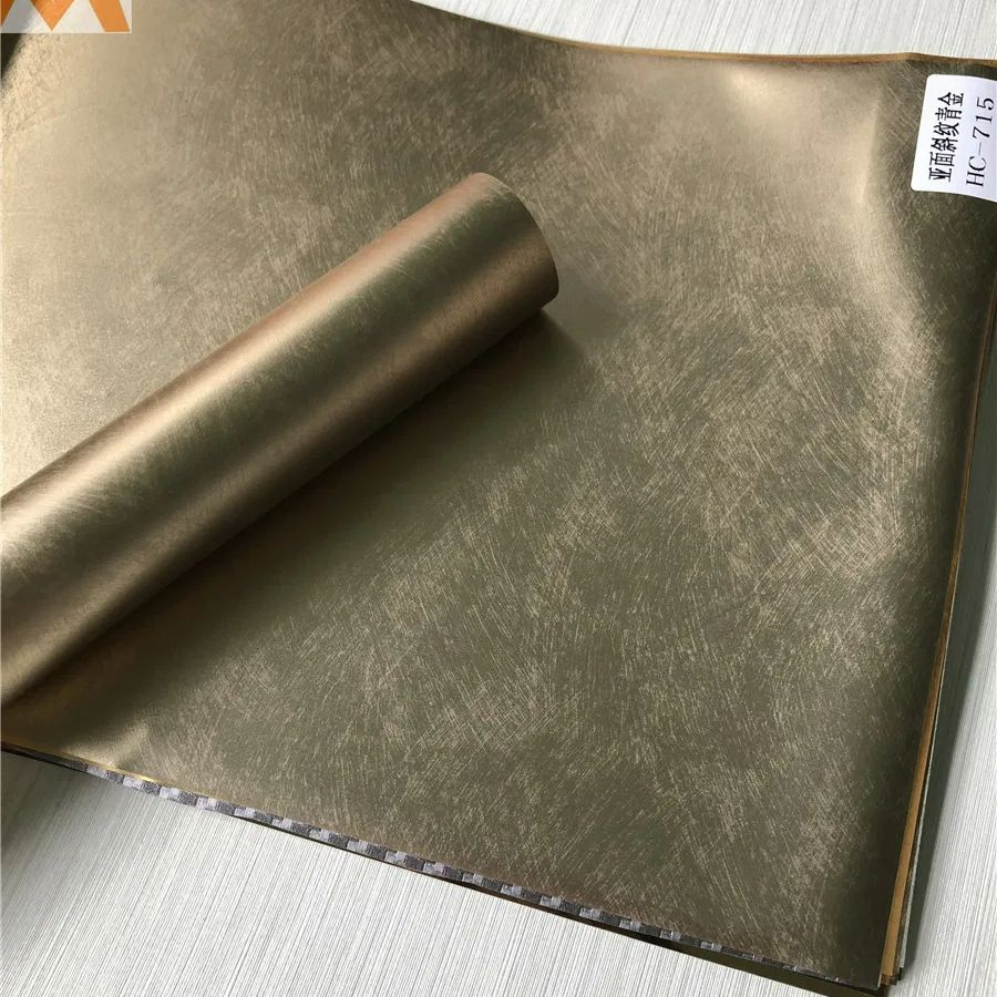Matte Metallic Paper Metal Color Decorative PVC Film for Door Edge Banding