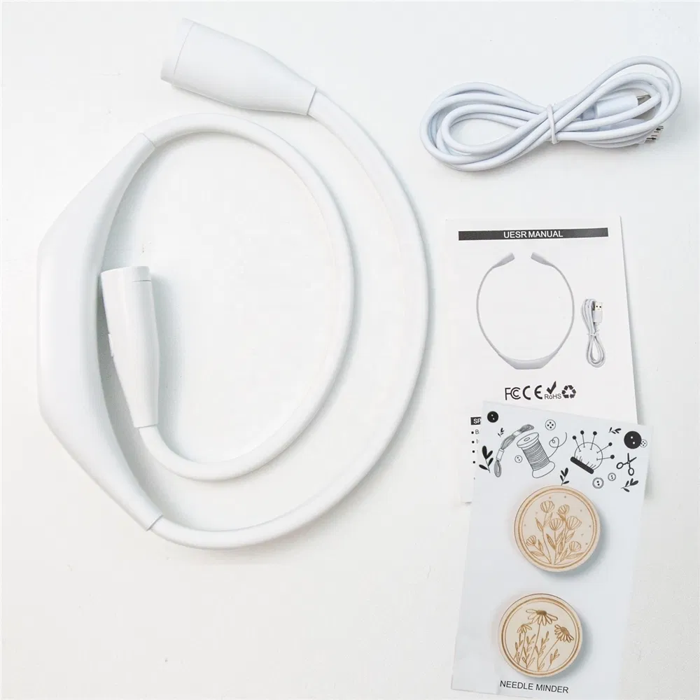 LED Neck Knitting Light 3 Colors Bendable Arms Rechargeable Long Lasting Perfect for Sewing Reading Camping Repairing