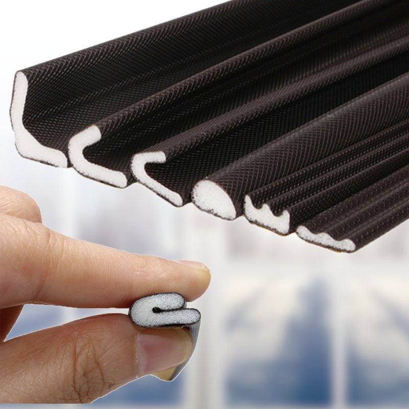 Anti-Collision V Shape PU Seal Strip for Wooden Sliding Door Frames