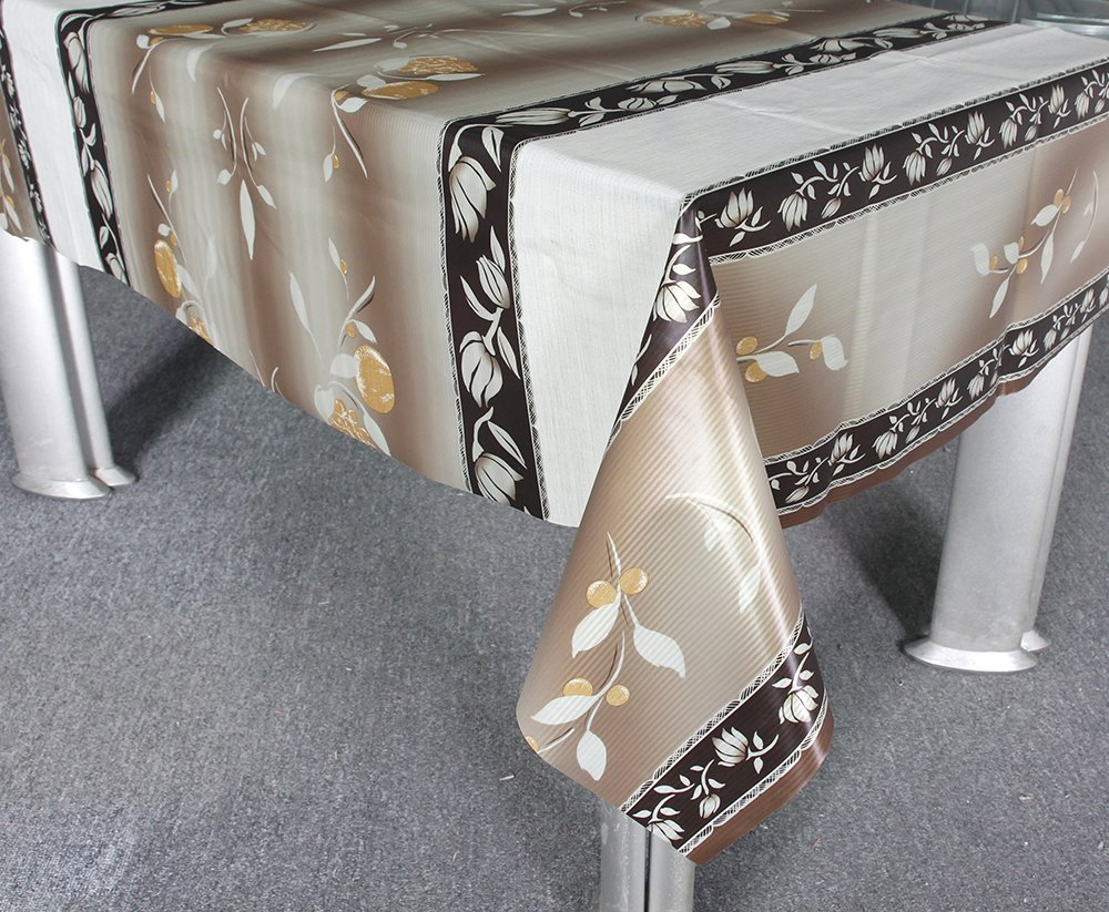 PVC Printed Table Cloth with Nonwoven Backing for Wedding