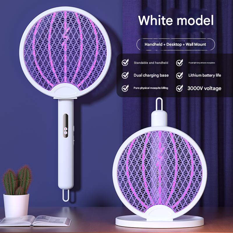 Handheld Mosquito Racket Bat Rechargeable Electric Fly Mosquito Trap Killer Lamp Bug Zapper Racket Mosquito Repellent Swatter