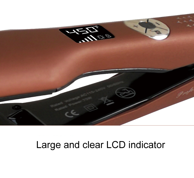 LCD Hair Straightener with Wide Plate