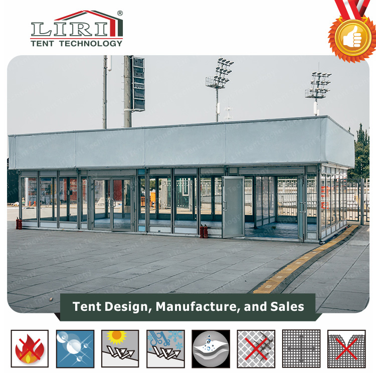 Horizontal Aluminium Tent with Glass Walling for outdoor Event
