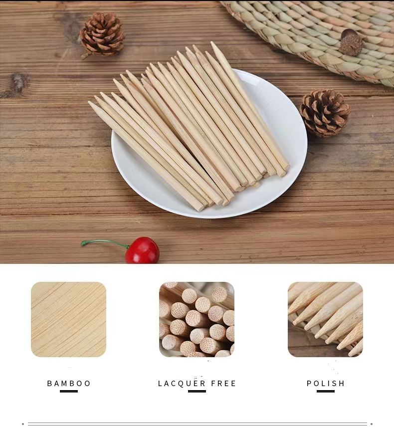 100PCS Bamboo Nail Polish Remover Stick Cuticle Pusher Bamboo Stick Nail for Manicure Pedicure Tool