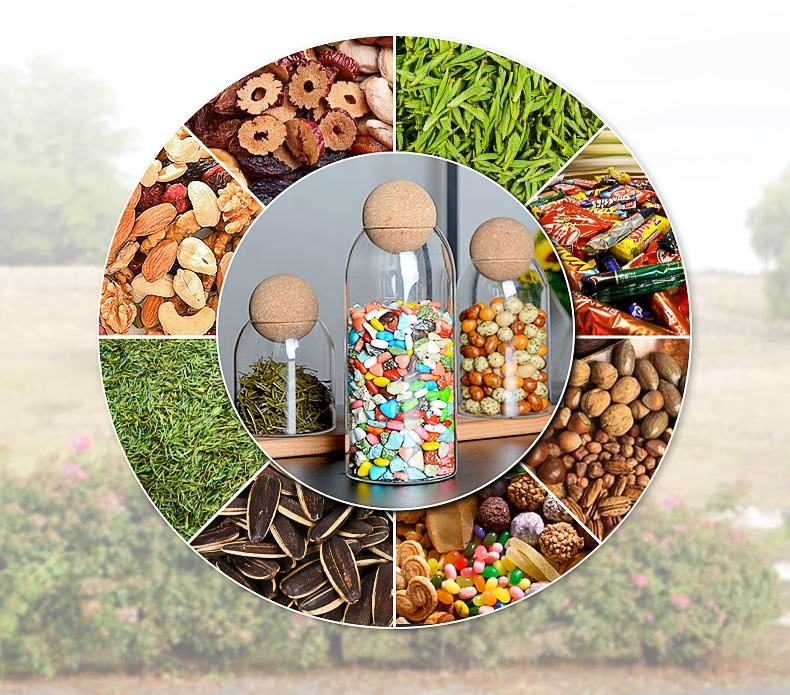 Стеклянная банка для хранения продуктов с герметичной пробкой