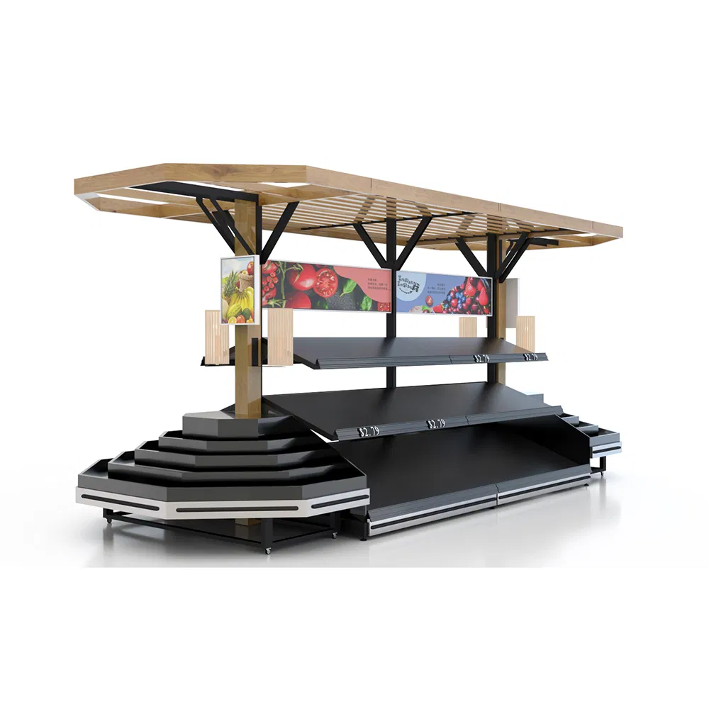 Supermarket Vegetable and Fruit Display Rack