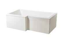 Угловая акриловая ванна Waltmal с дверцей