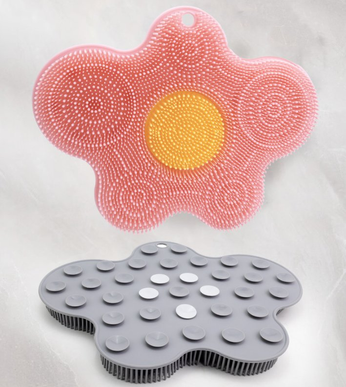 Lazy Person's Silicone Exfoliating Brush for Effortless Back Scrubbing