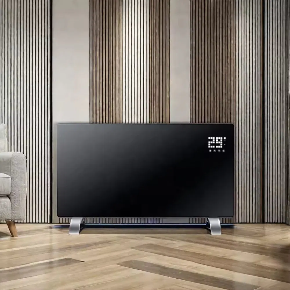 Electric Fast Heating Slim Curved Glass Infrared Convector Heater for House Use