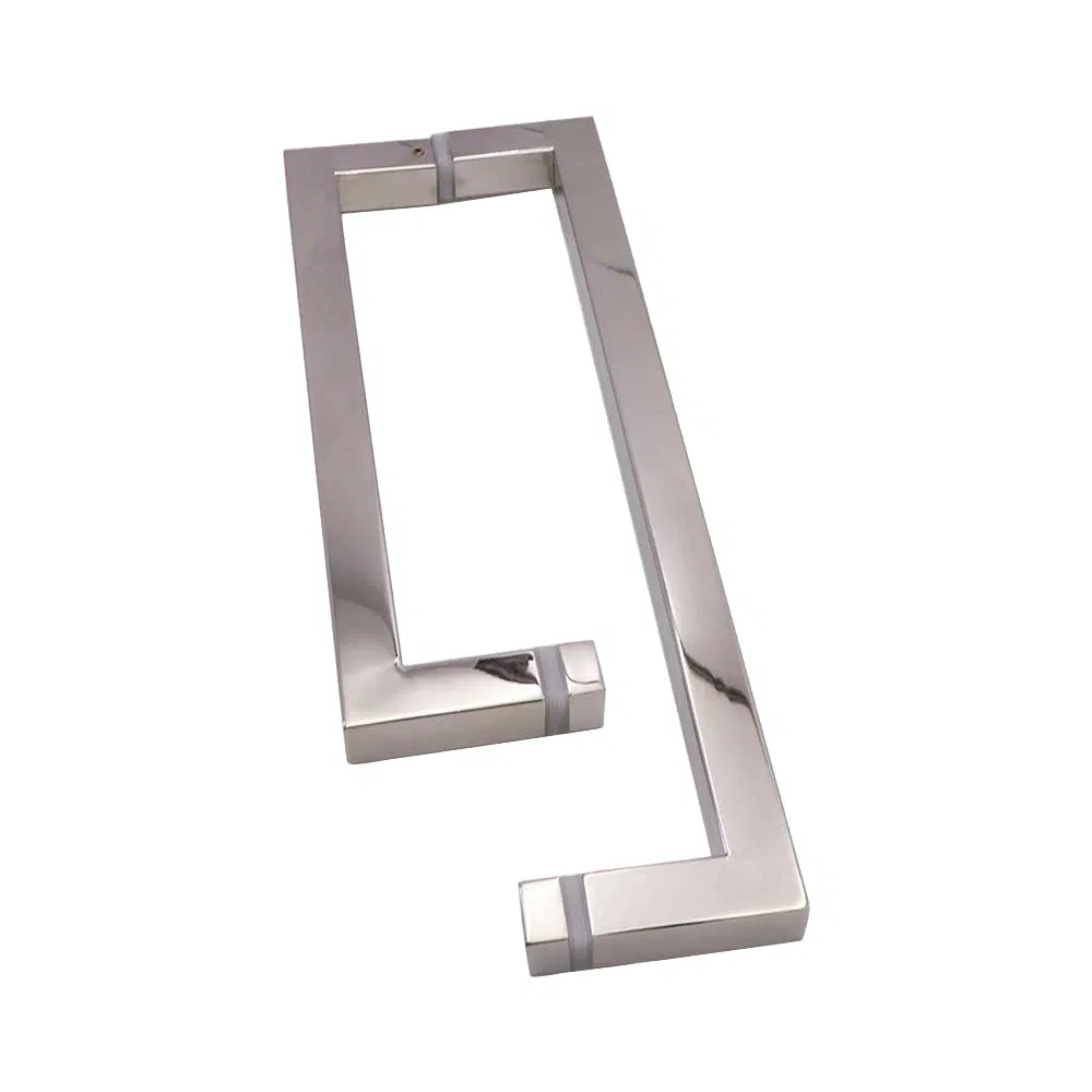 Luxury Design C Shape Polished External Door Handle Gold