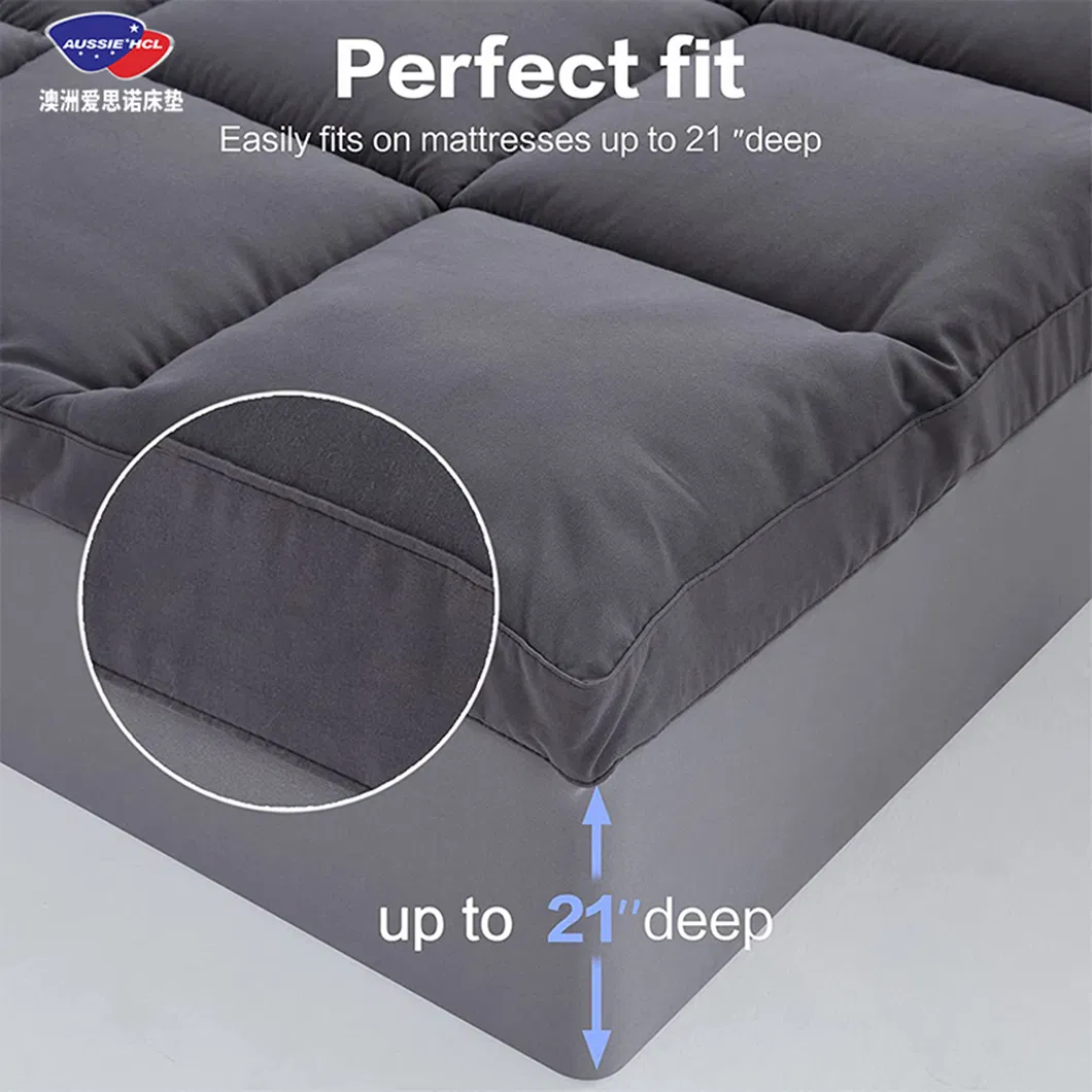 Best Factory Aussie Cheapest Double Bed King Queen Twin Extra Thick Cooling Mattress Pad Cooling Allergen Mattress Cover