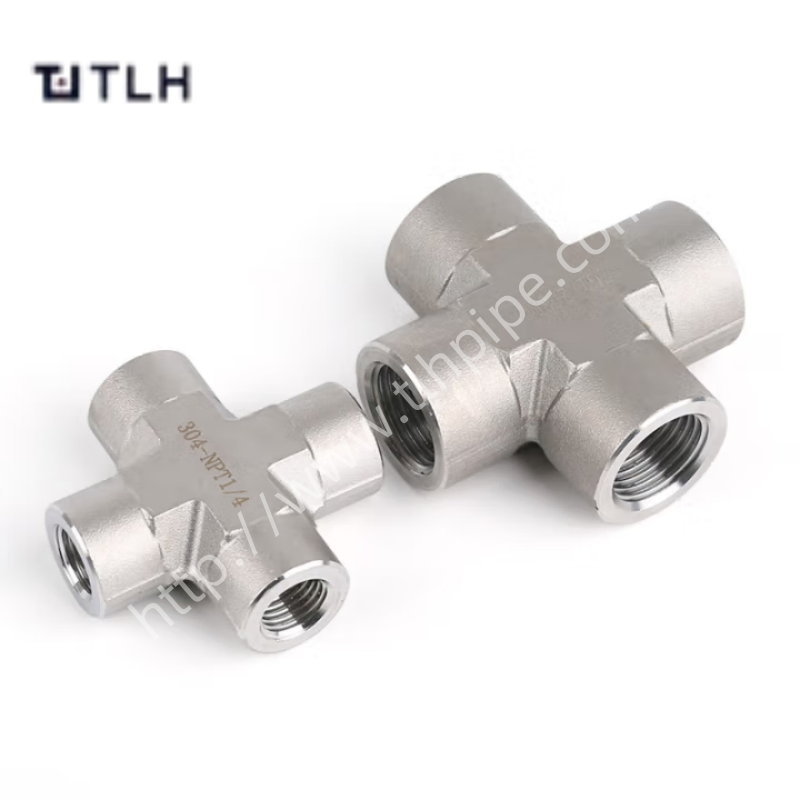 3000/6000/9000lb Ss 304 Ss 316 Socket Weld Cross for Leak-Proof Connection