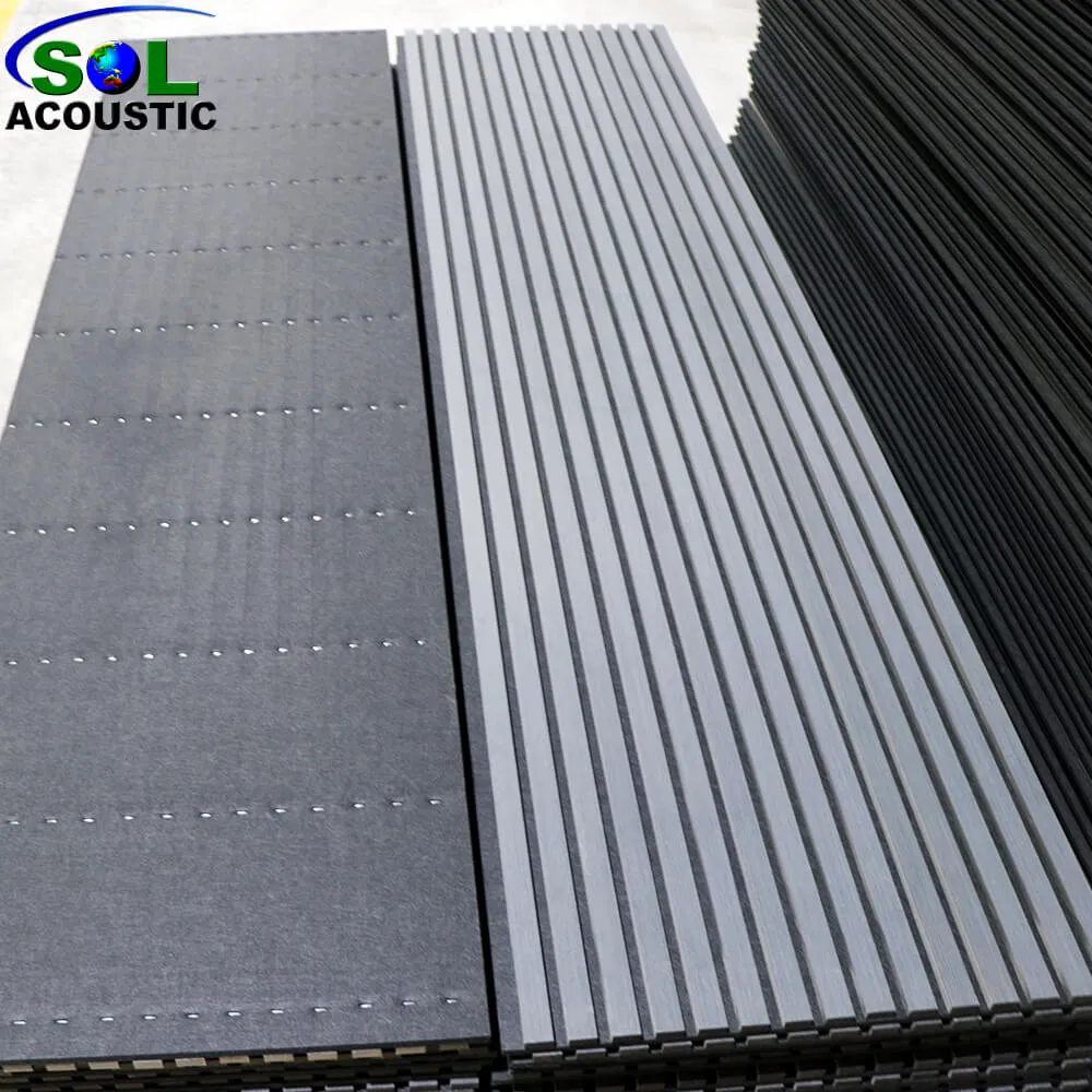 Sol Acoustic Acoustic Panel Slat Wooden Pet Acoustic Panels Wool Felt Sound