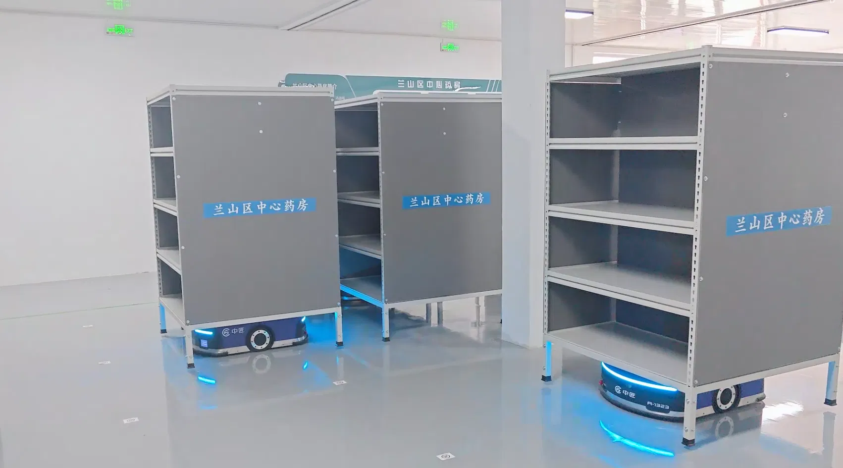 Smart Logistics Solutions with Customizable Blue Automated Guided Vehicles