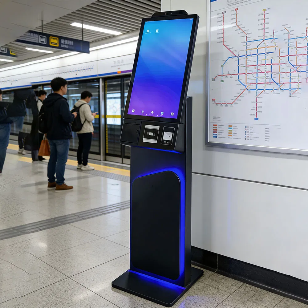 27" Self Service Floor Standing Kiosk for Indoor Navigation and Information Query